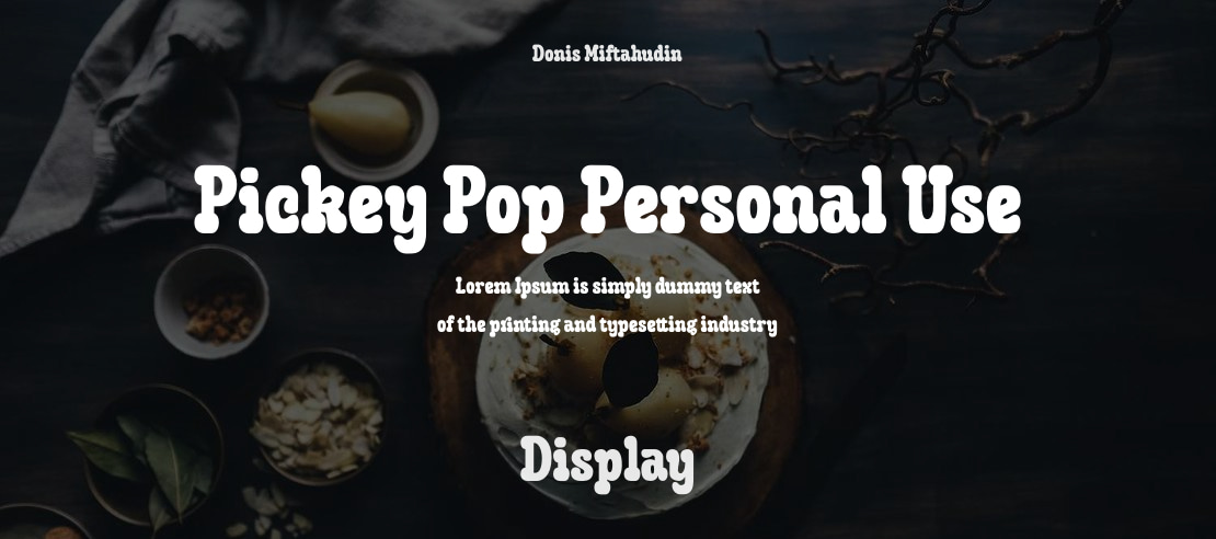 Pickey Pop Personal Use Font