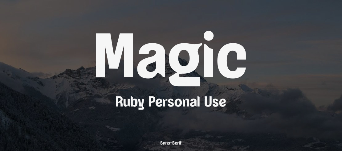Magic Ruby Personal Use Font