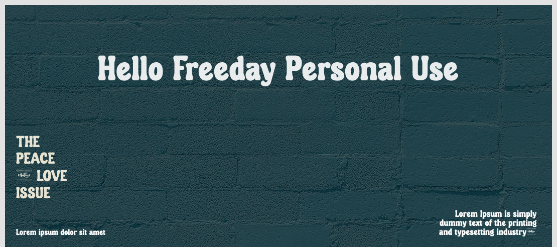 Hello Freeday Personal Use Font