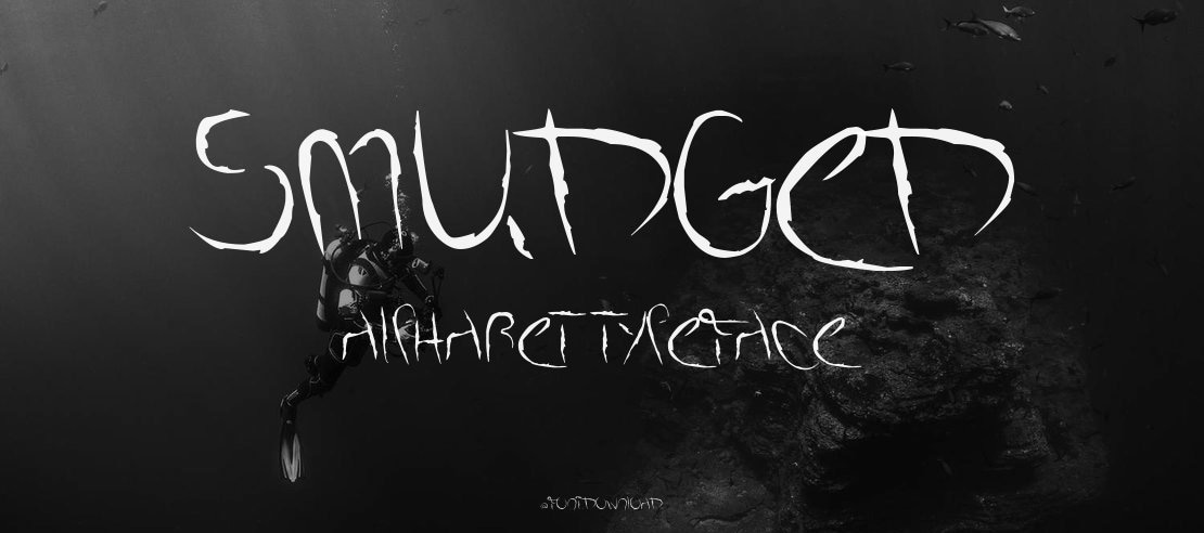 Smudged Alphabet Font