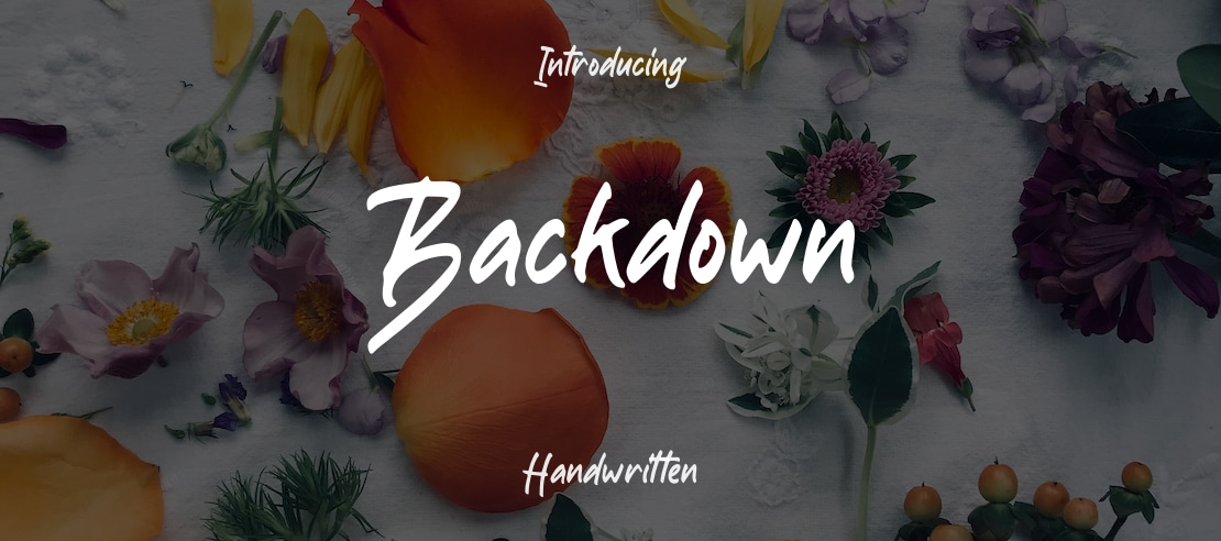 Backdown Font