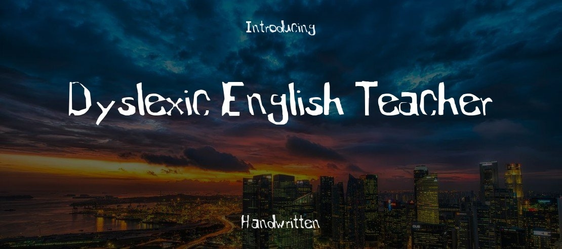 Dyslexic English Teacher Font