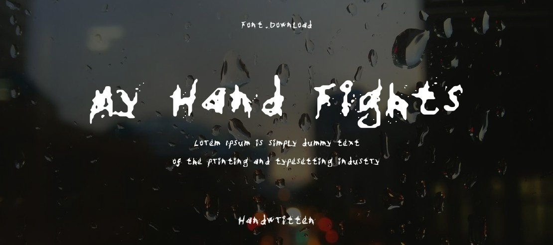My Hand Fights Font