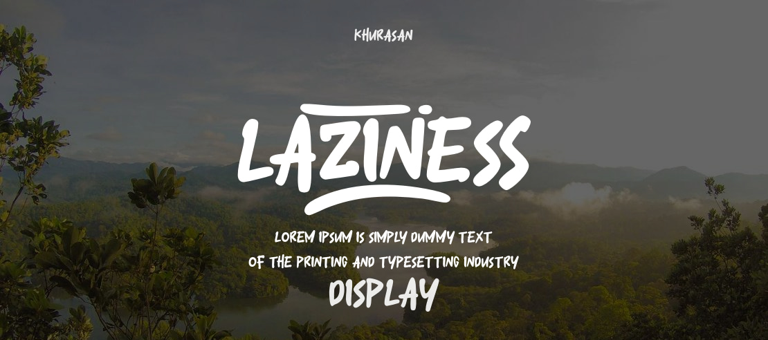 Laziness Font