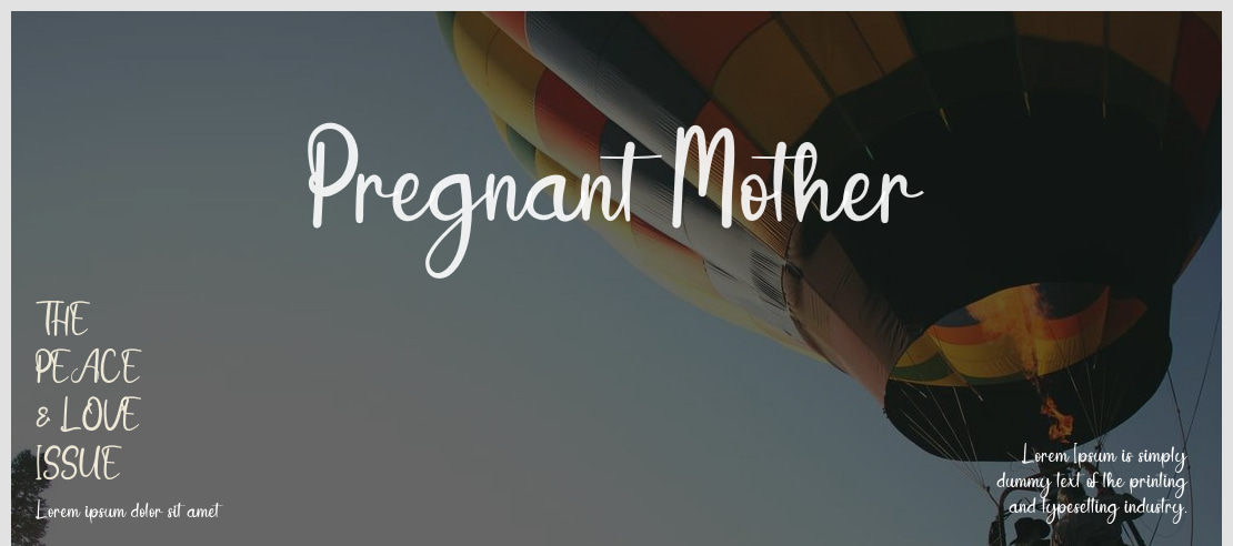 Pregnant Mother Font
