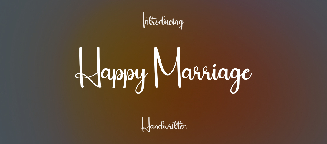 Happy Marriage Font