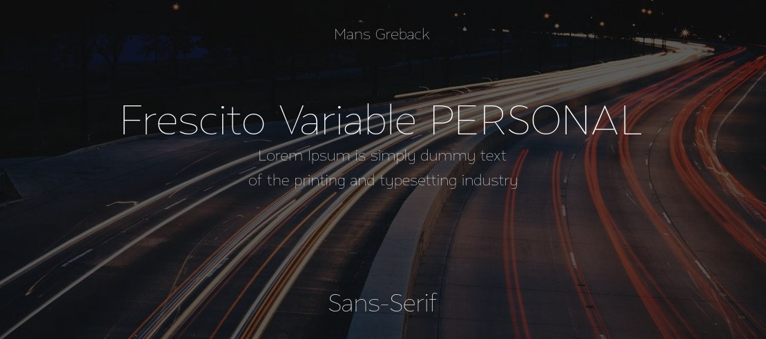 Frescito Variable PERSONAL Font