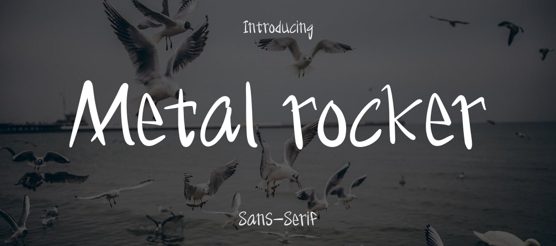 Metal rocker Font