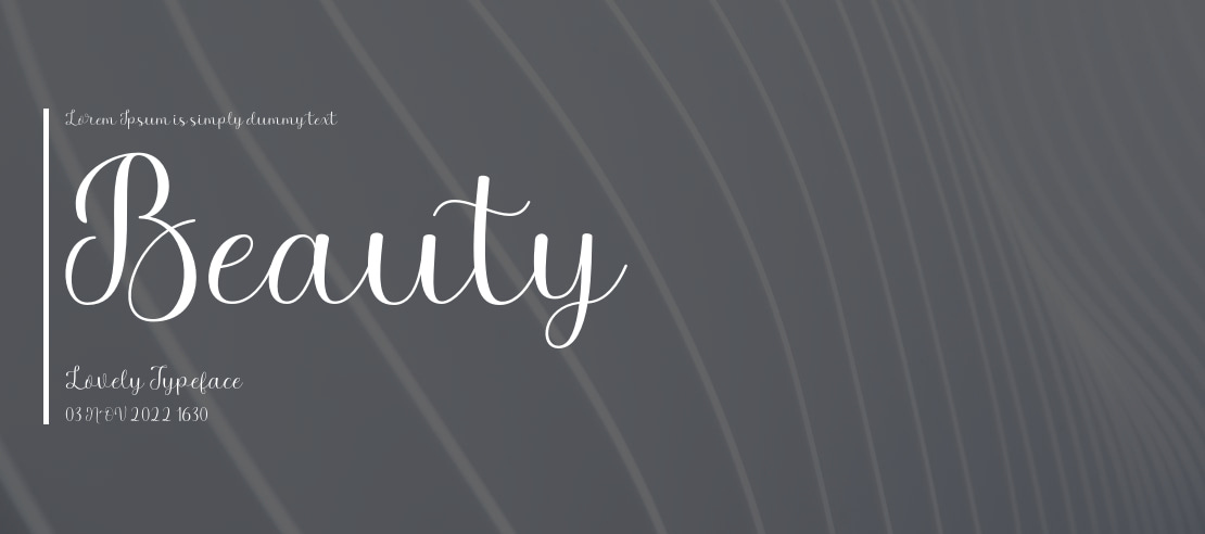 Beauty Lovely Font