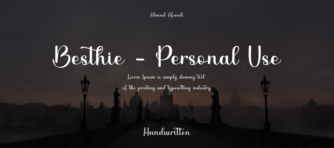 Besthie - Personal Use Font