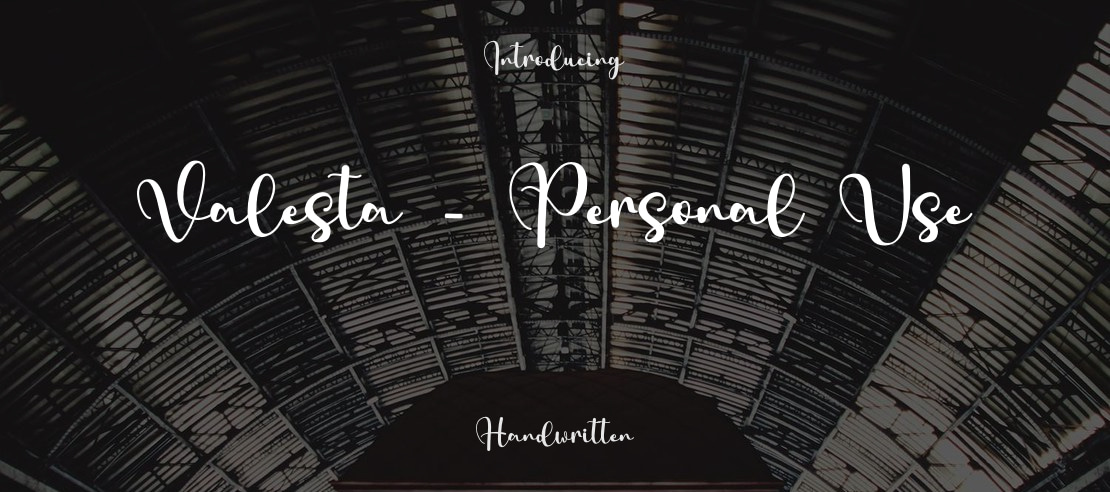 Valesta - Personal Use Font
