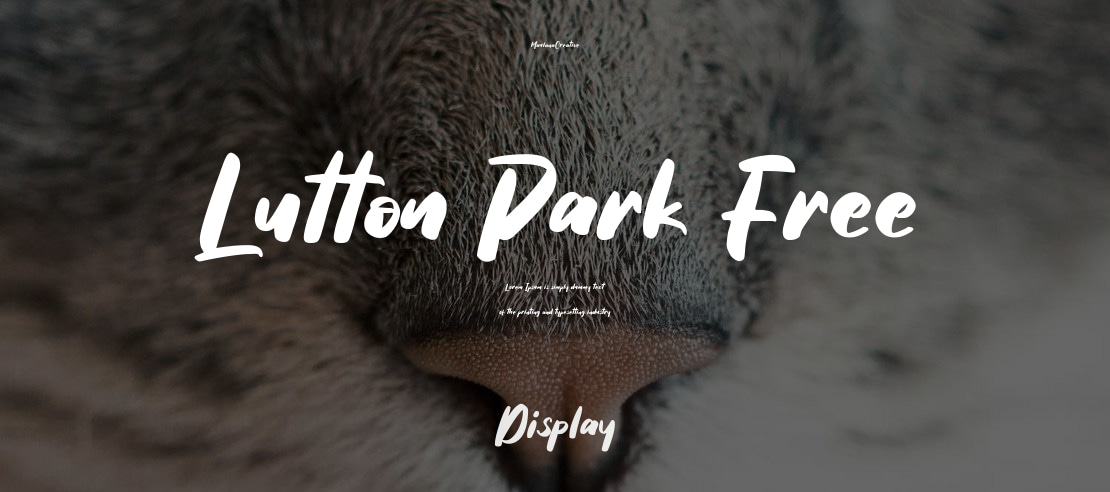 Lutton Park Free Font