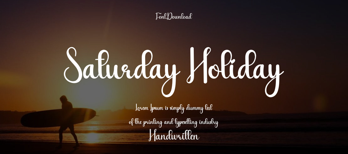 Saturday Holiday Font