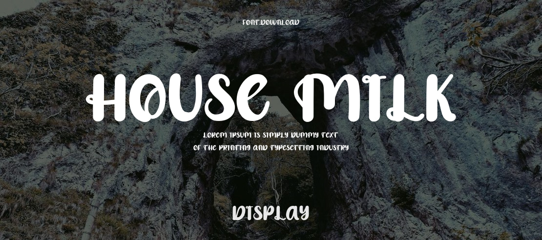 House Milk Font