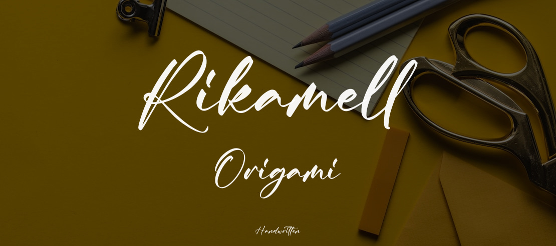 Rikamell Origami Font