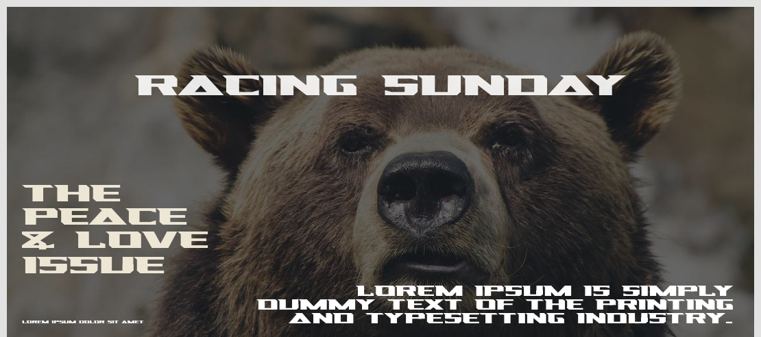 Racing Sunday Font