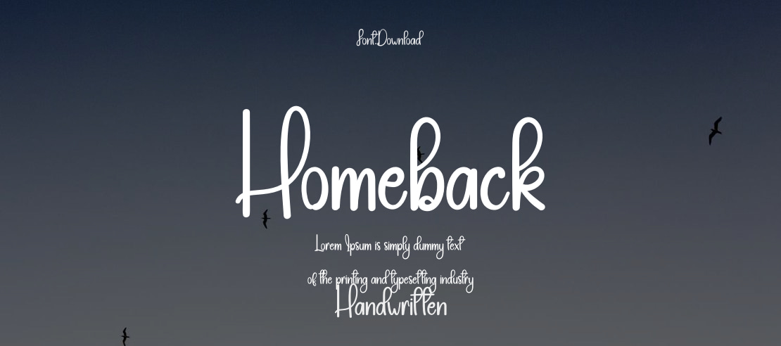Homeback Font