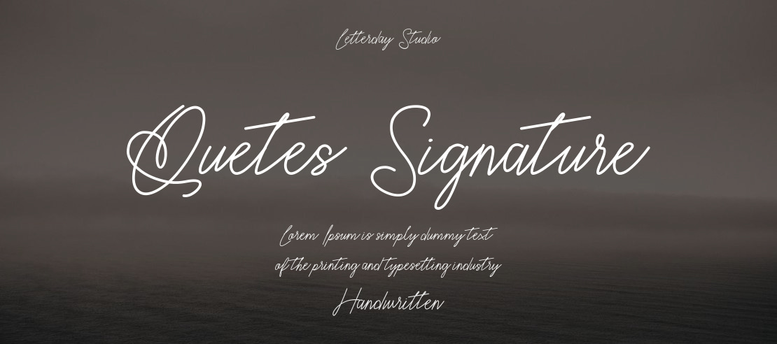 Quetes Signature Font