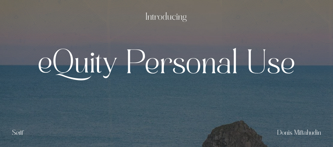 eQuity Personal Use Font