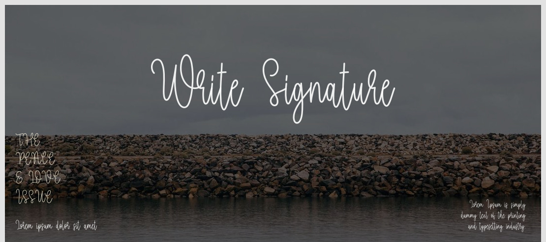 Write Signature Font