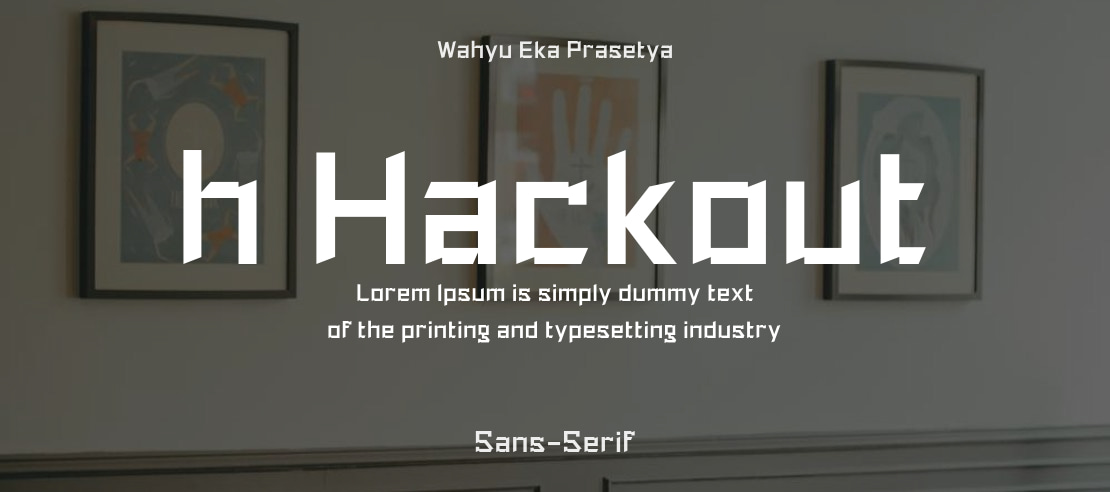 h Hackout Font