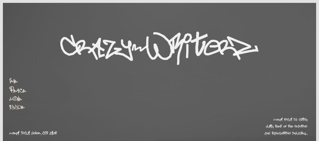 crAzy-WRiterZ Font