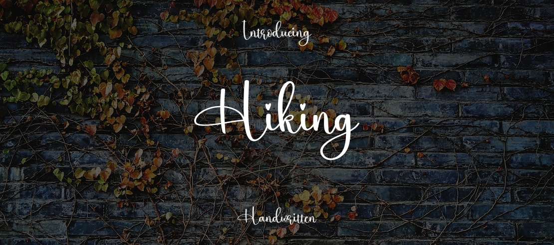 Hiking Font