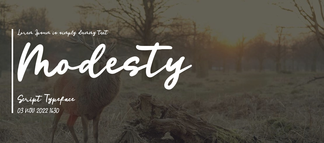 Modesty Script Font