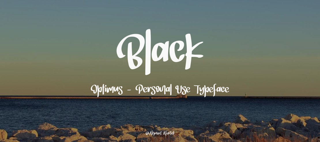 Black Optimus - Personal Use Font