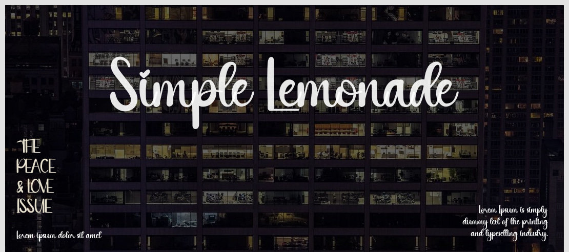 Simple Lemonade Font