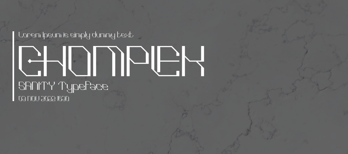 CHOMPLEK SANITY Font