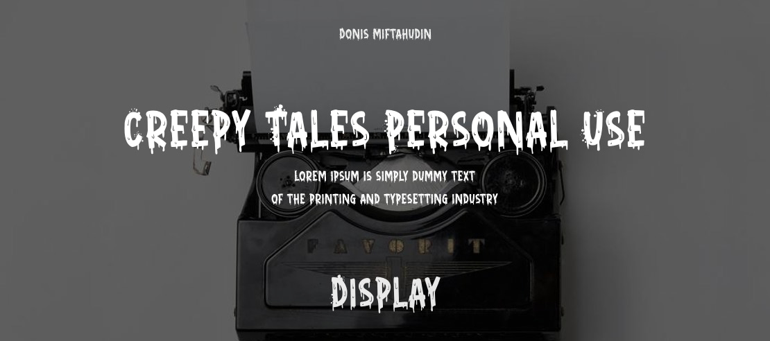 Creepy Tales Personal Use Font