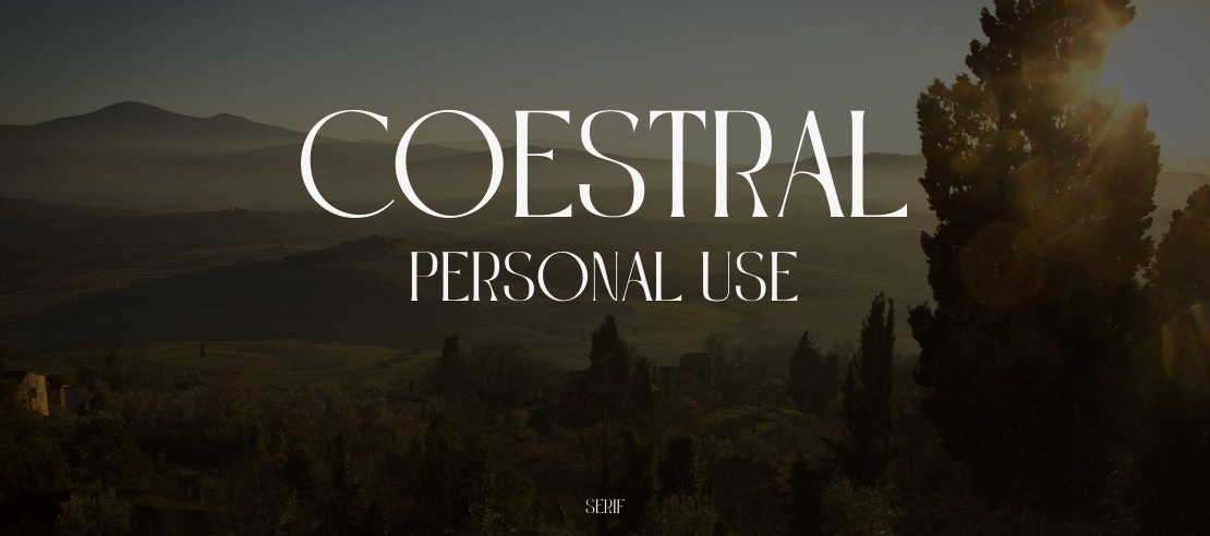 Coestral Personal Use Font