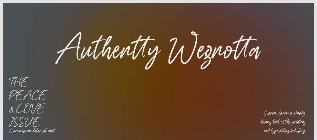 Authentty Wegnotta Font