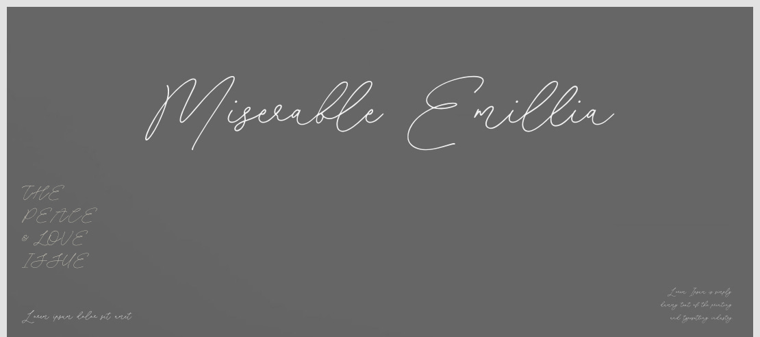 Miserable Emillia Font