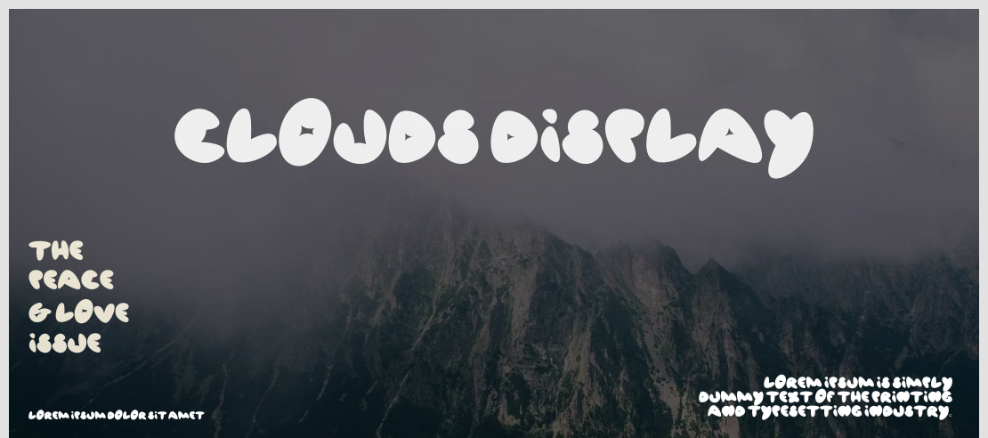 Clouds Display Font