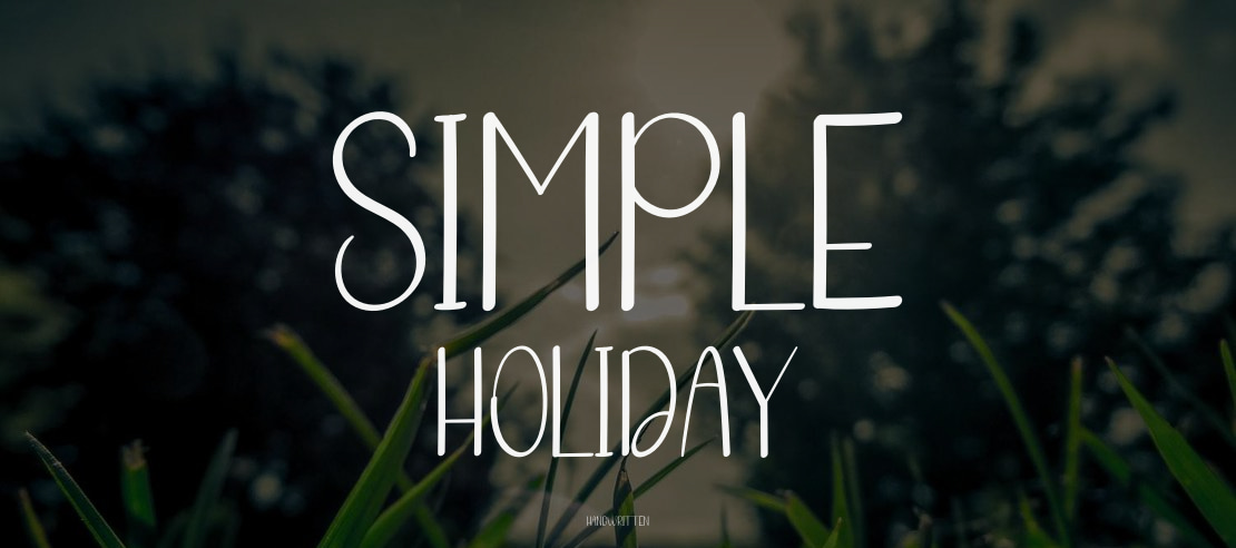 Simple Holiday Font