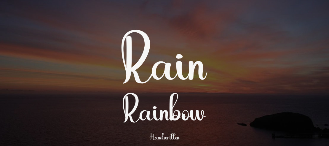Rain Rainbow Font