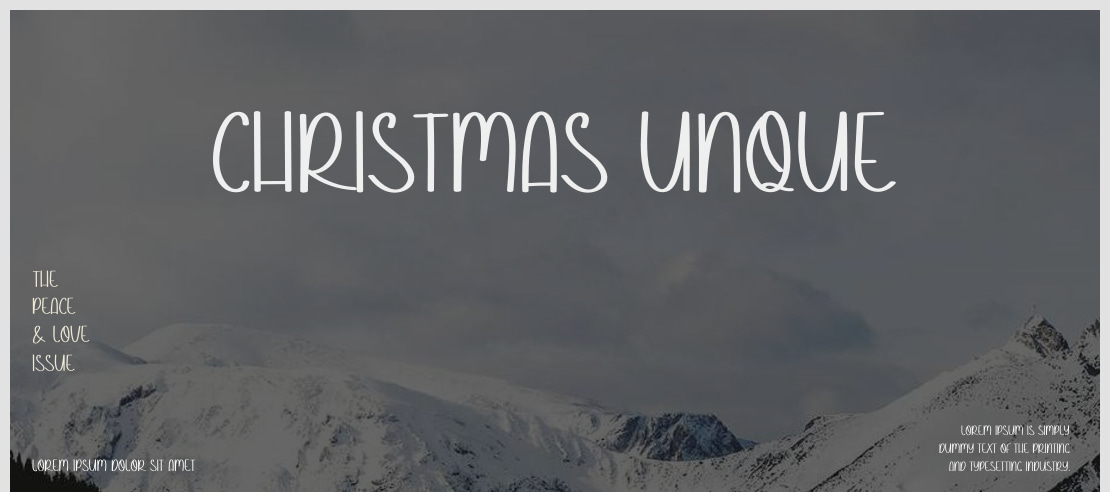 Christmas Unque Font
