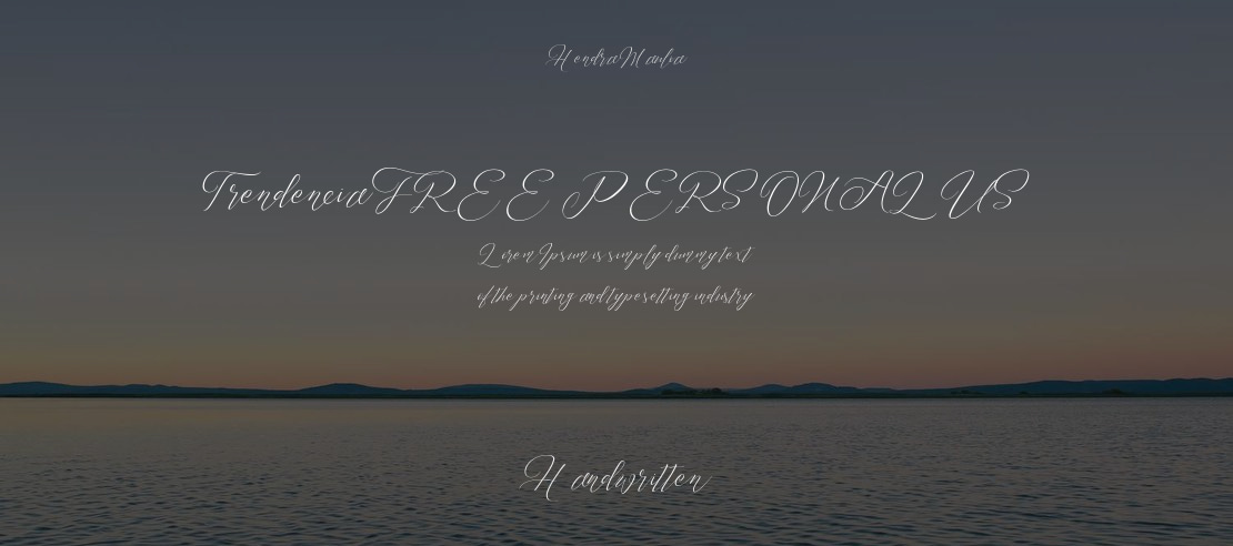 Trendencia FREE PERSONAL US Font