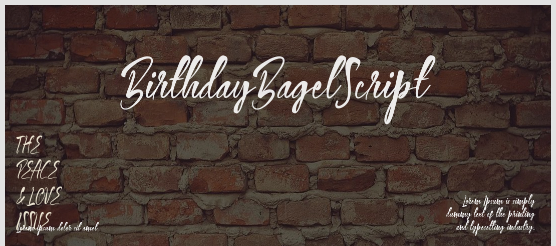 BirthdayBagelScript Font
