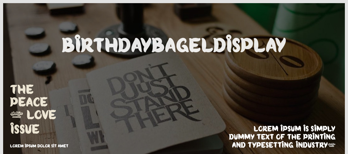 BirthdayBagelDisplay Font