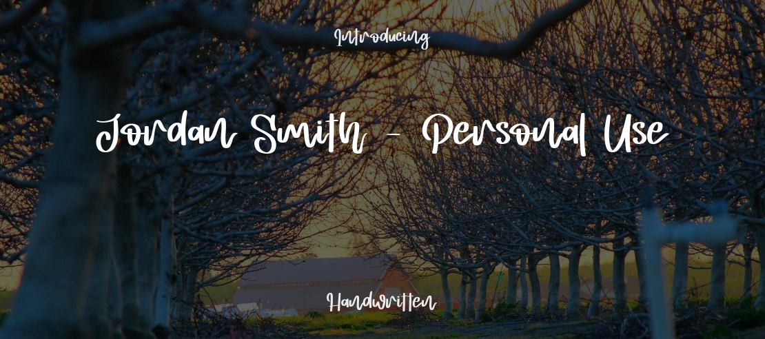 Jordan Smith - Personal Use Font