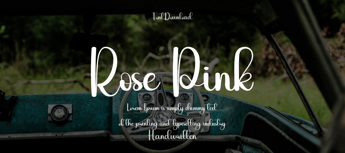 Rose Pink Font