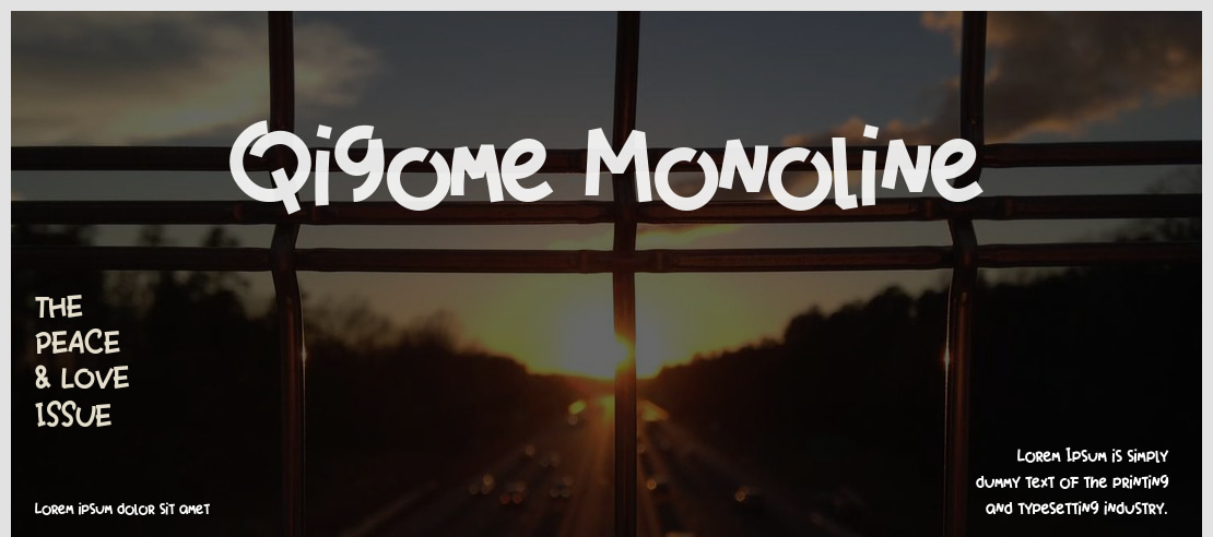 Qigome Monoline Font