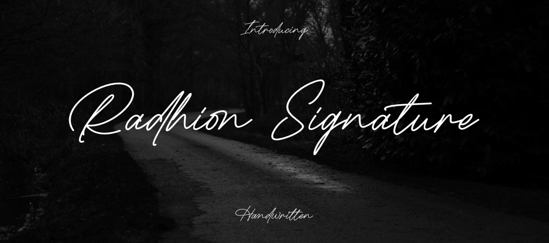 Radhion Signature Font