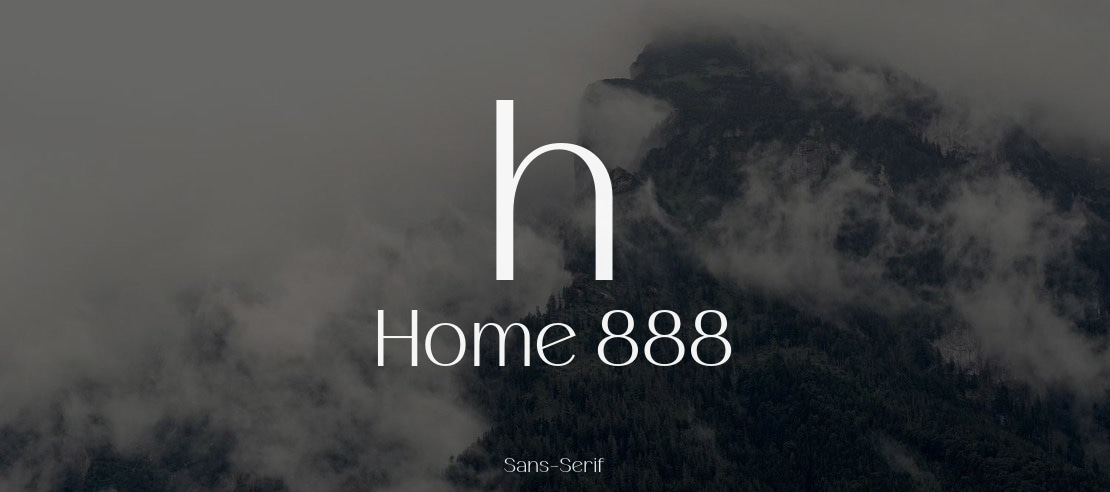 h Home 888 Font