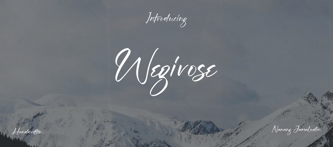 Wegirose Font