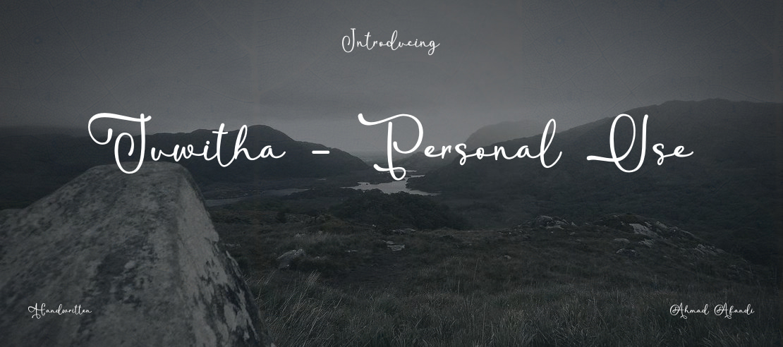 Juwitha - Personal Use Font