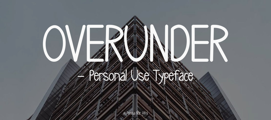 OVERUNDER - Personal Use Font